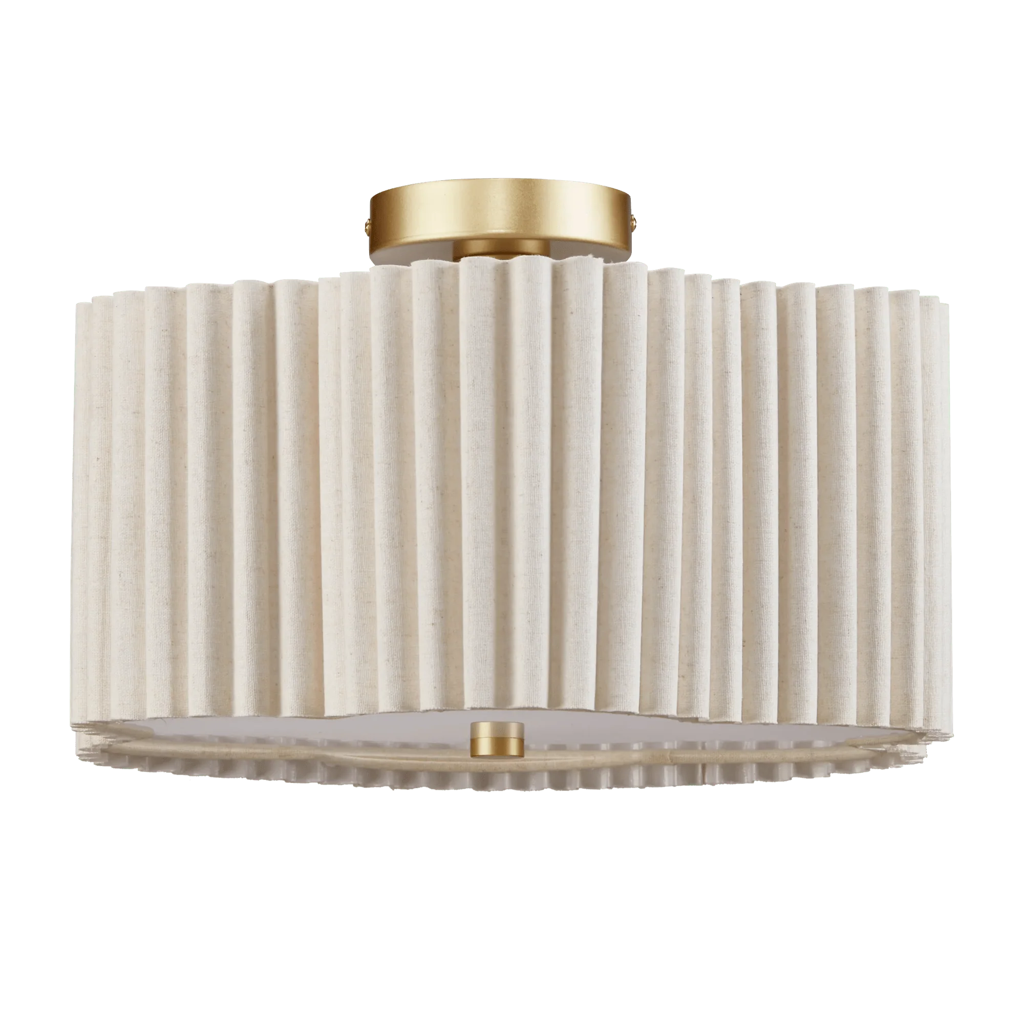 Pleated Linen Ceiling Lamp