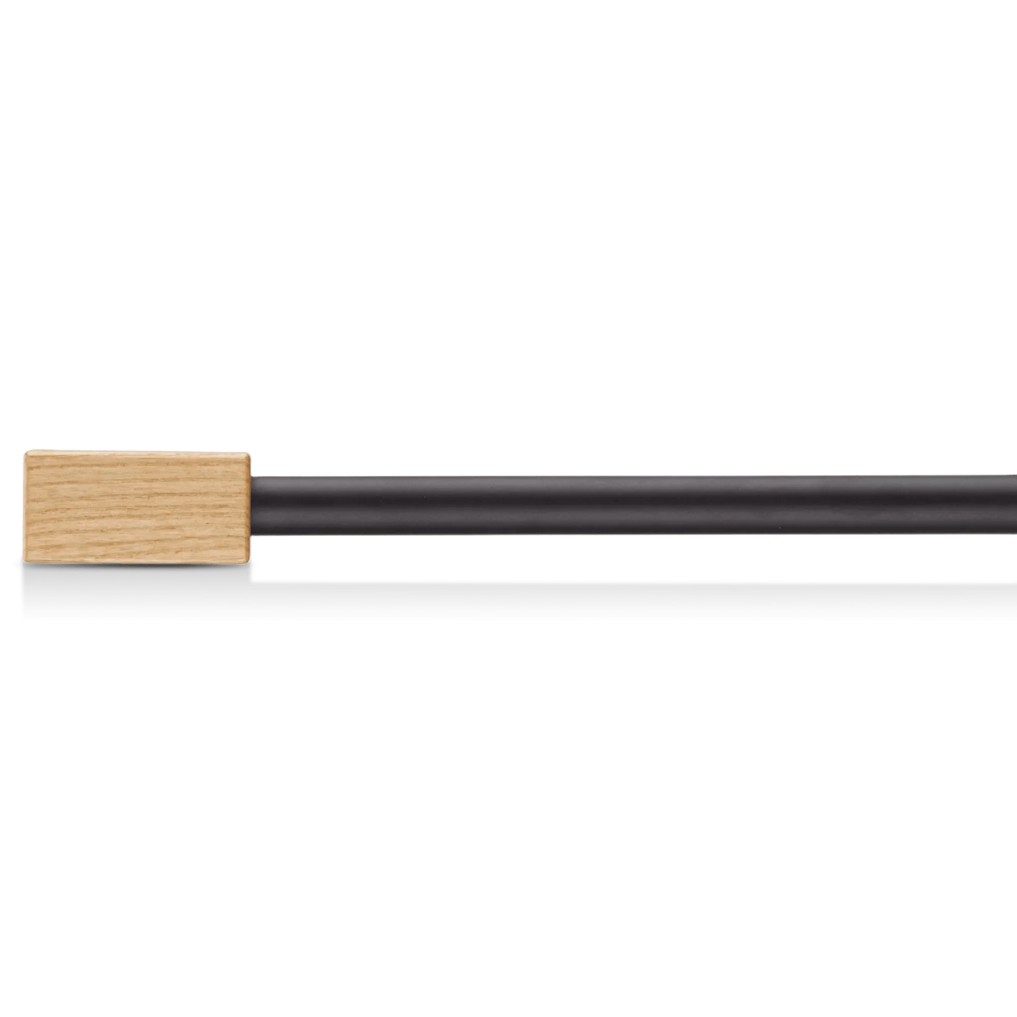 Rectangular Wood Curtain Rod Set - Diameter 13/16 mm