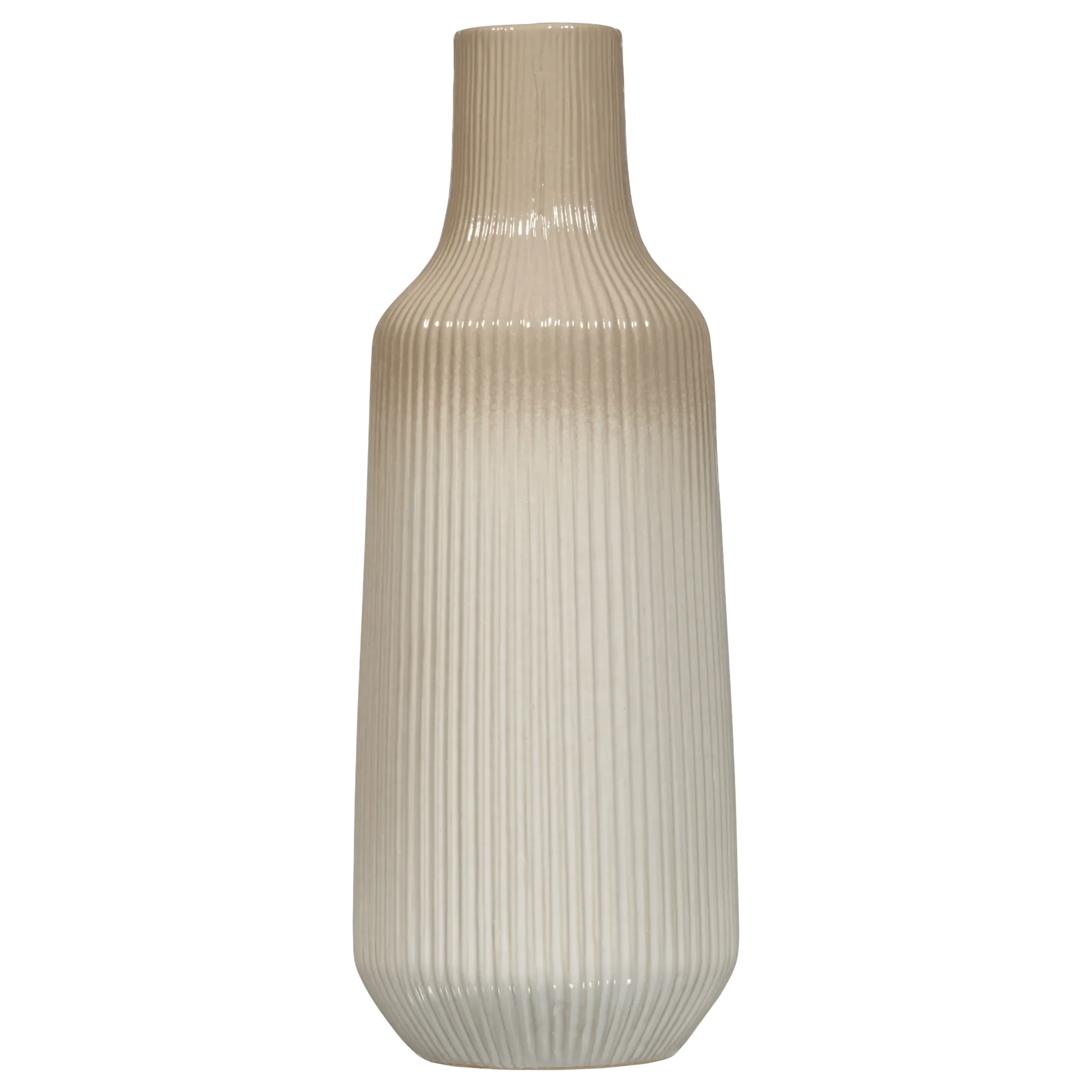 Ribbed 2-Tone Vase