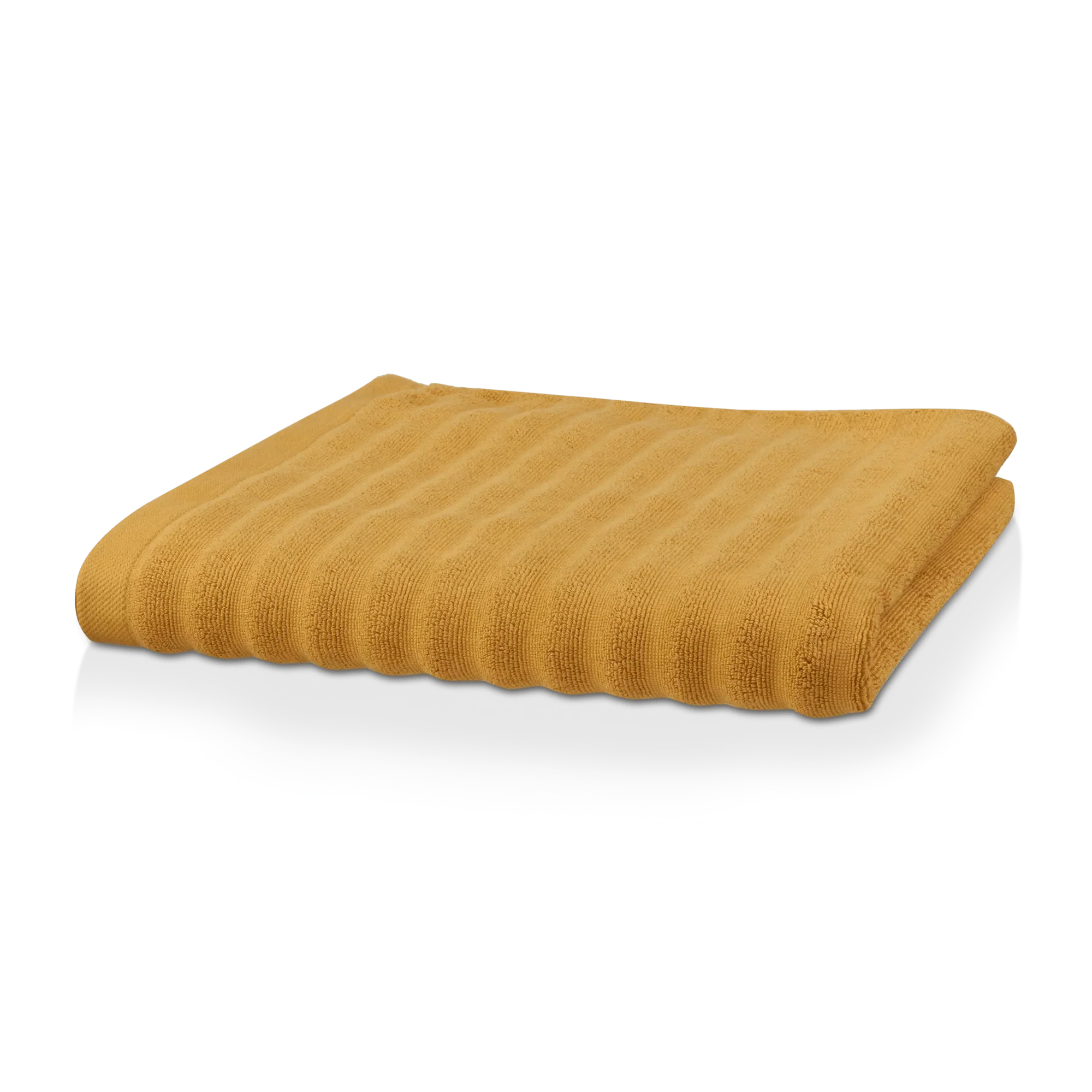 Ochre Ribbed Bath Towel