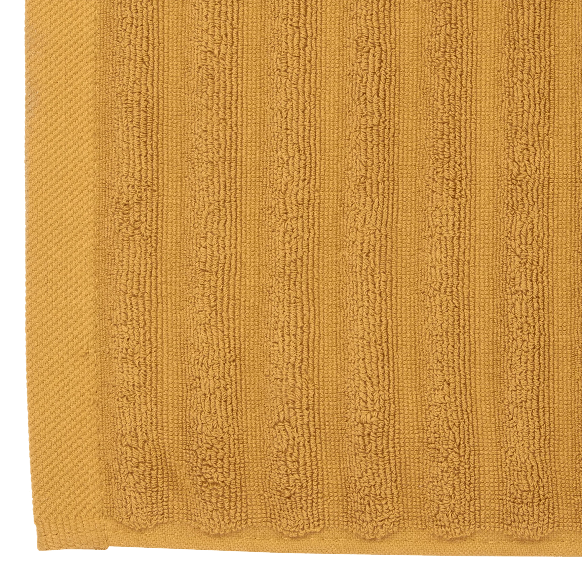 Ochre Ribbed Bath Towel - Image 3
