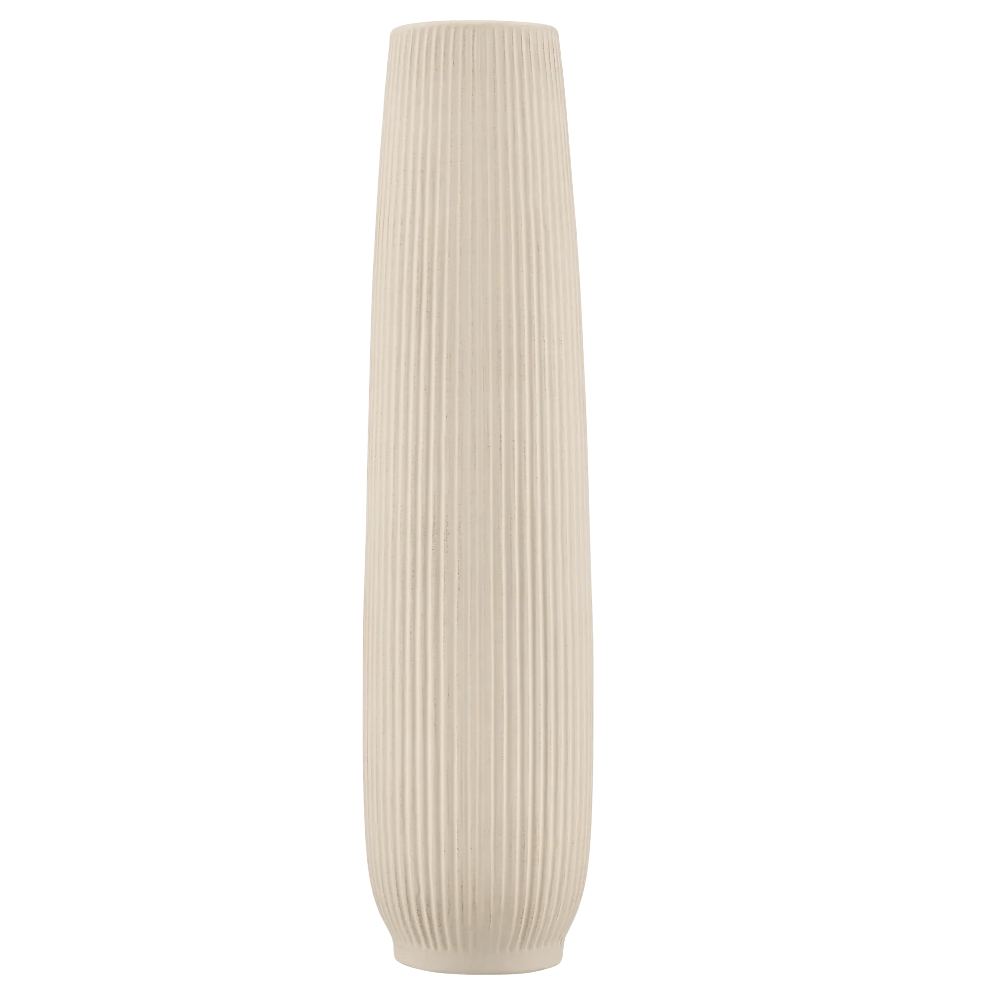 Ribbed Ceramic Floor Vase