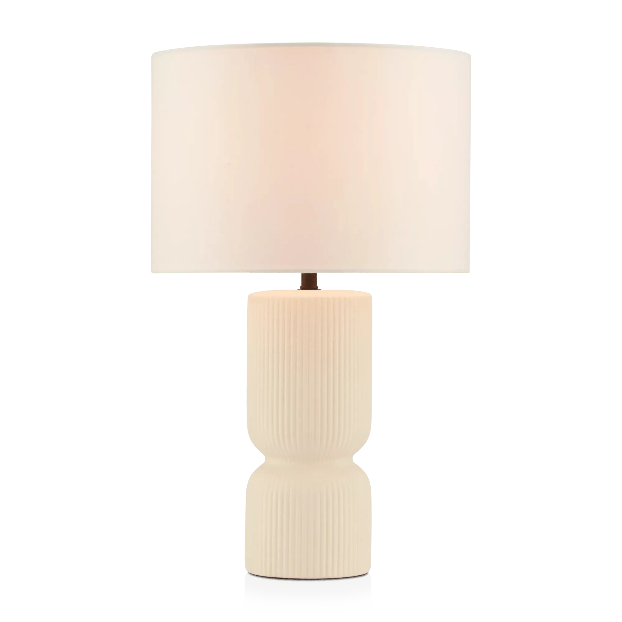 Ribbed Ceramic Table Lamp - Image 2