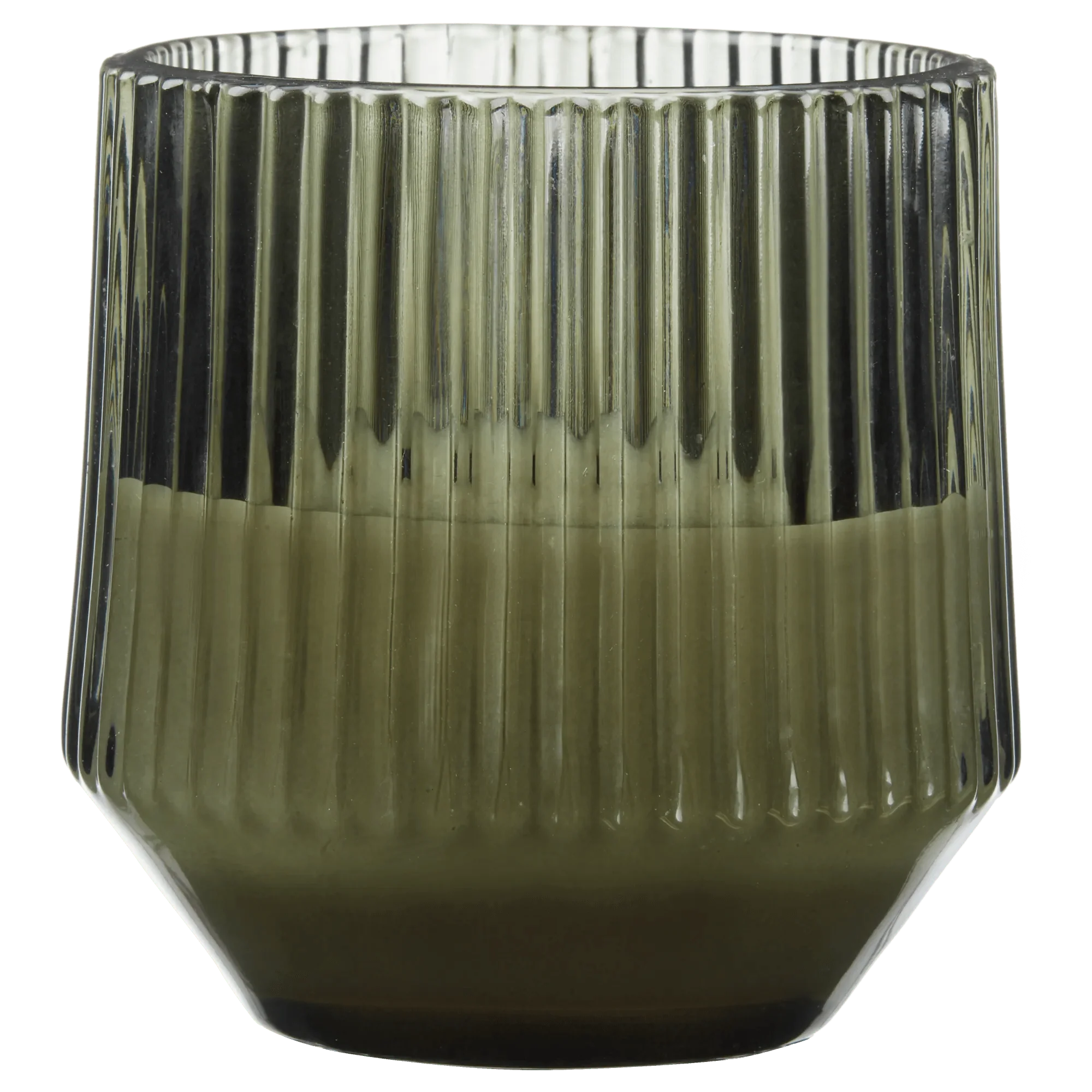 Ribbed Glass LED Candle