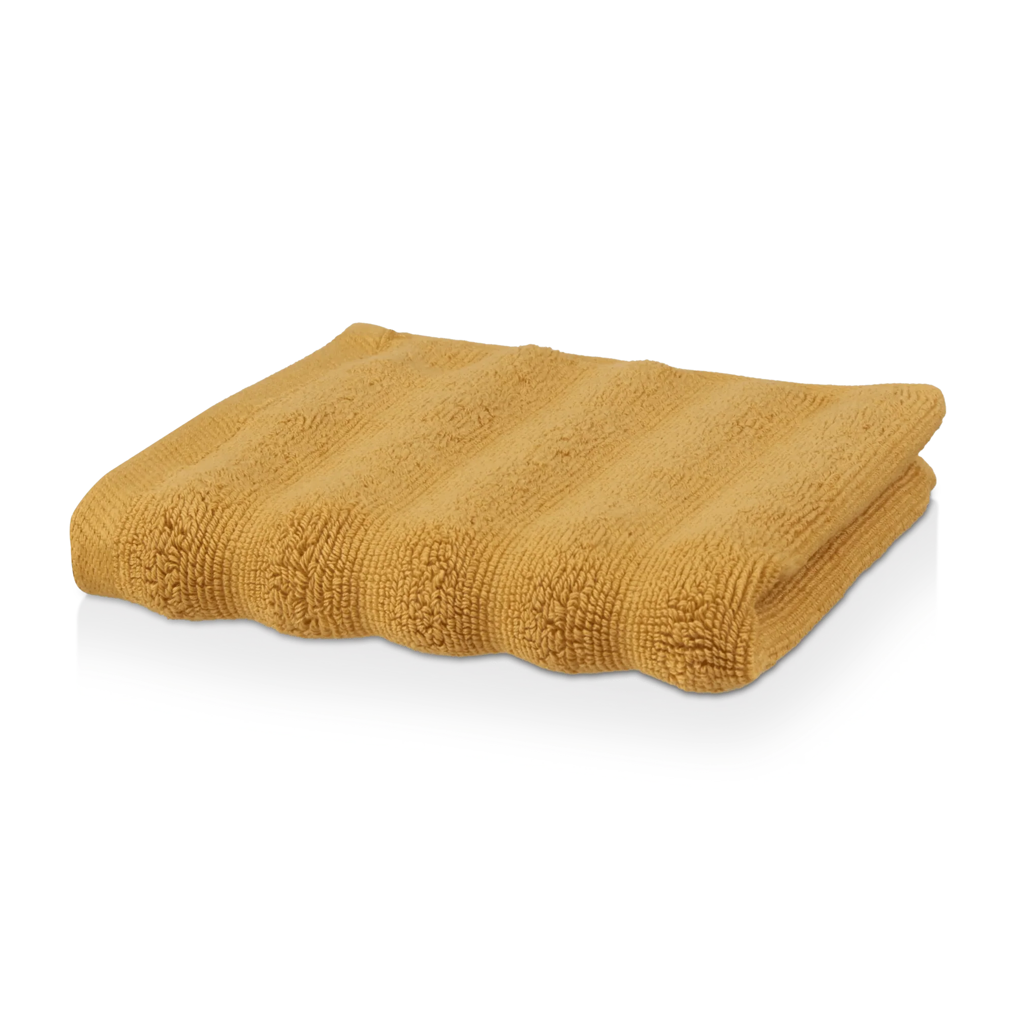 Ochre Ribbed Washcloth