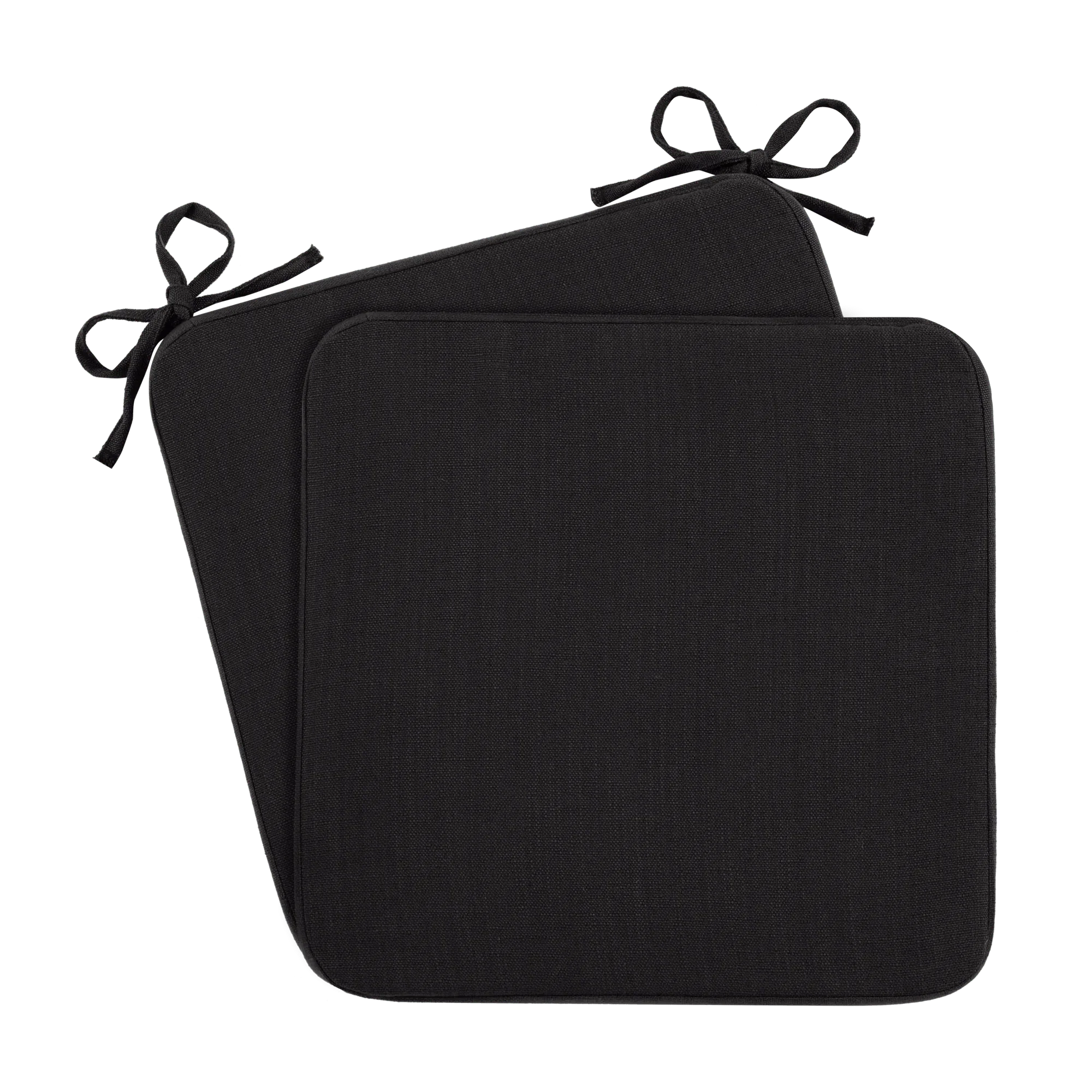 Set of 2 Black Chair Pads