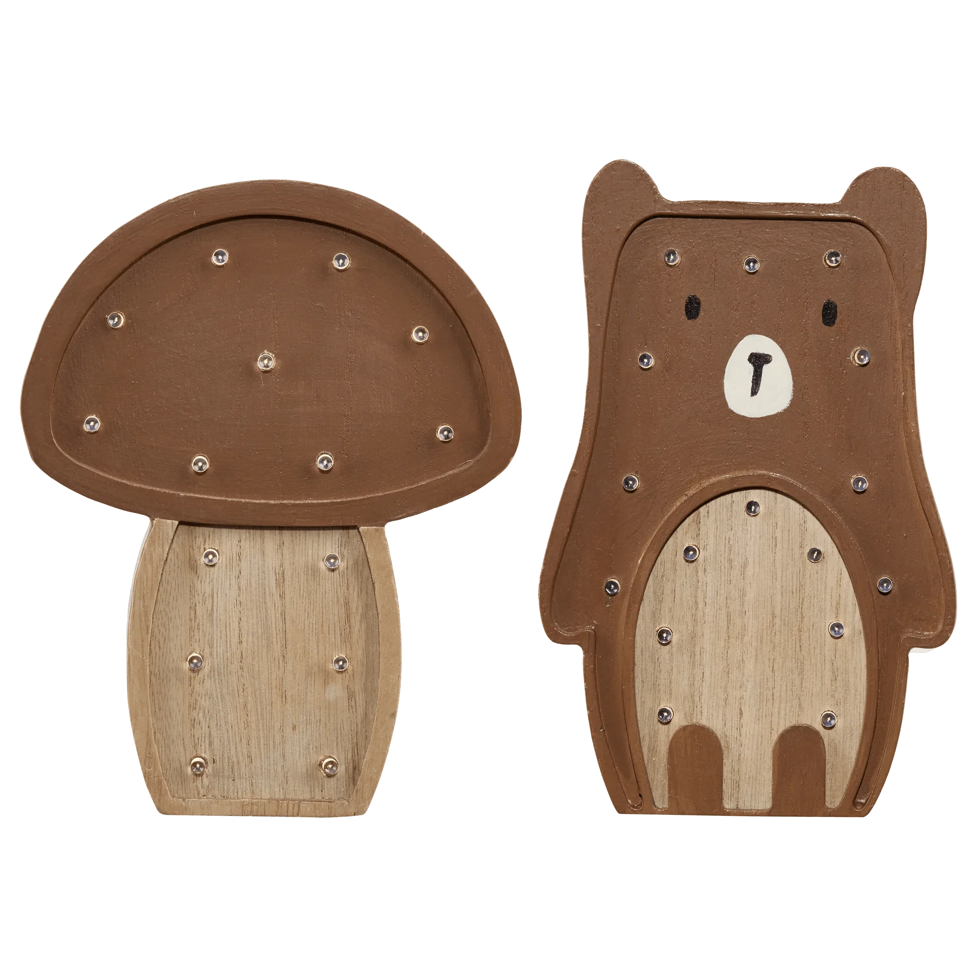 Set of 2 Decorations with Light
