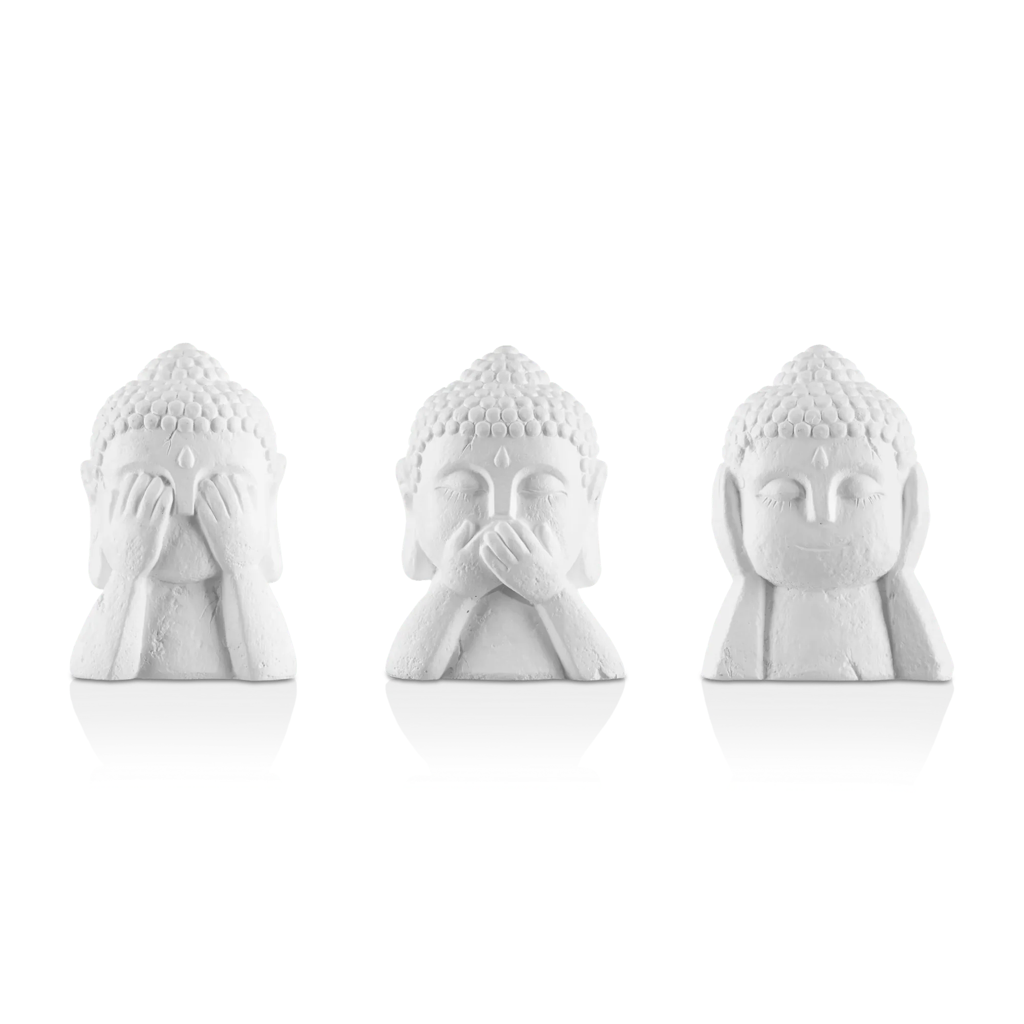 Set of 3 Buddha Statues