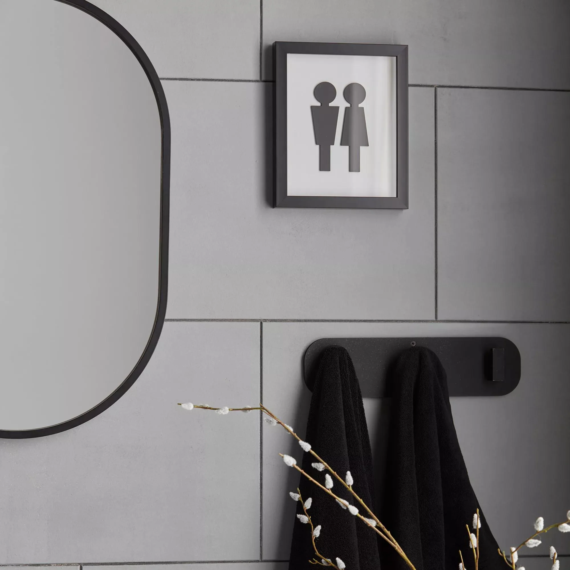 Set of 3 Wall Hooks on Plaque - Image 3