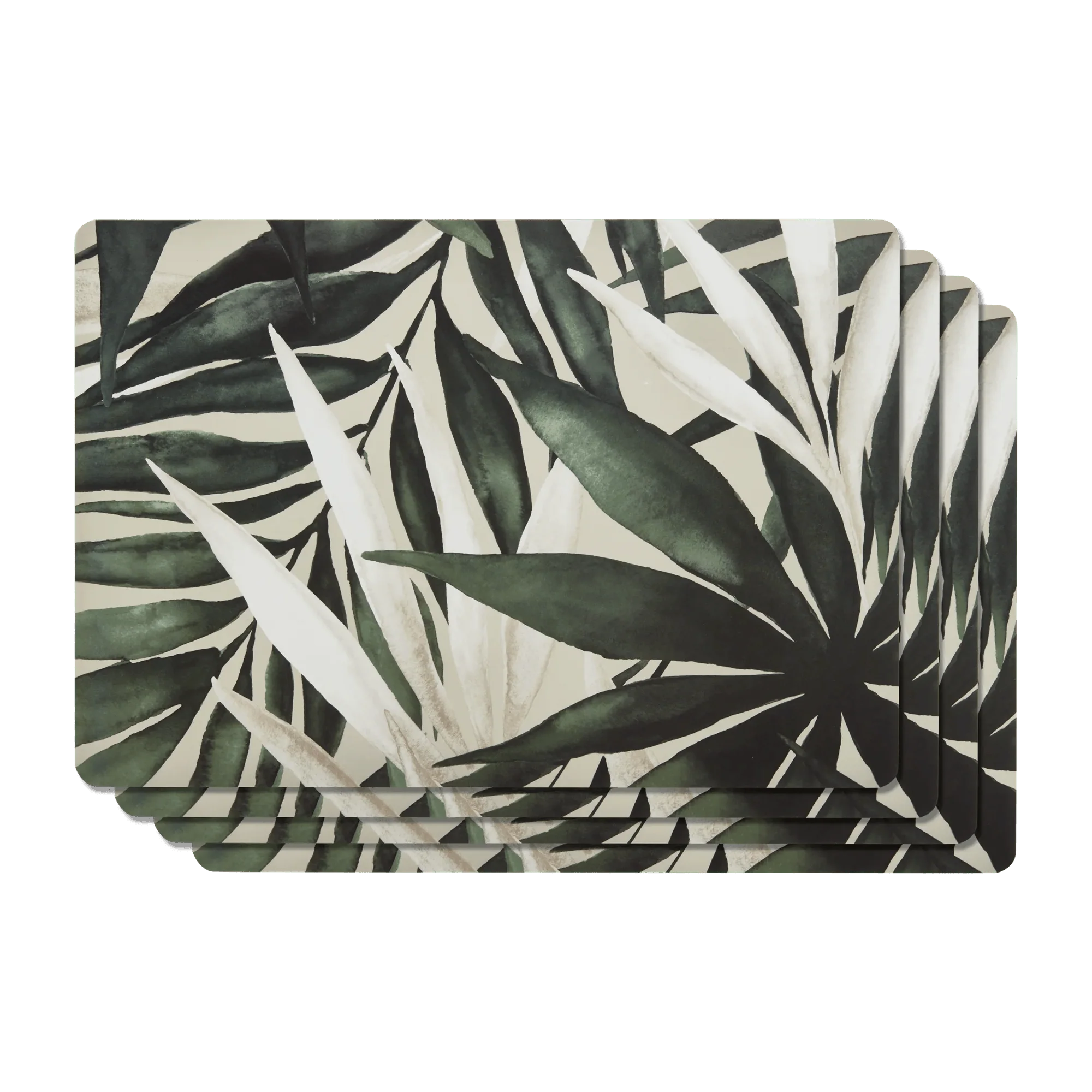 Set of 4 Leaf Print Placemats
