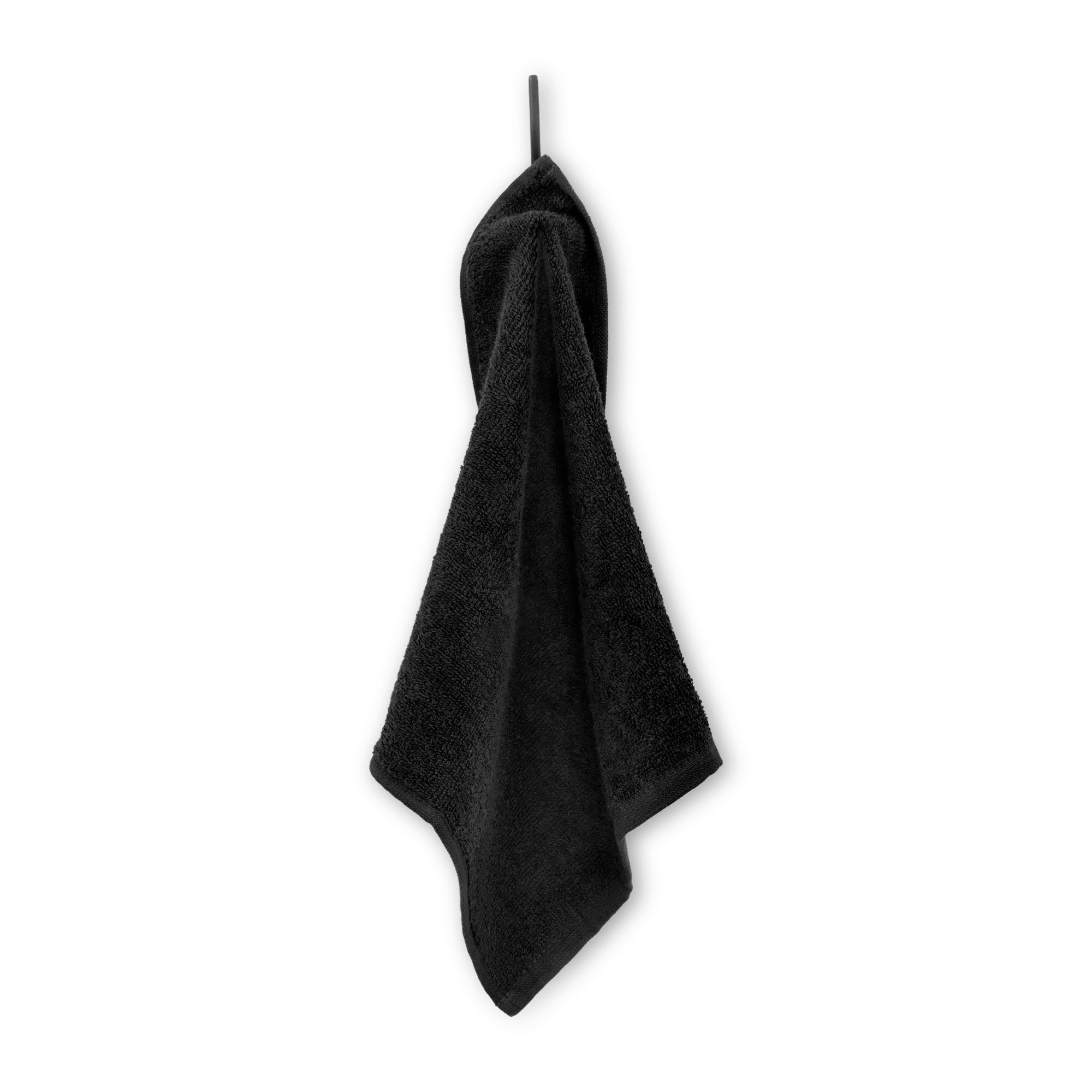 Black Set of 6 Large Washcloths - Image 2