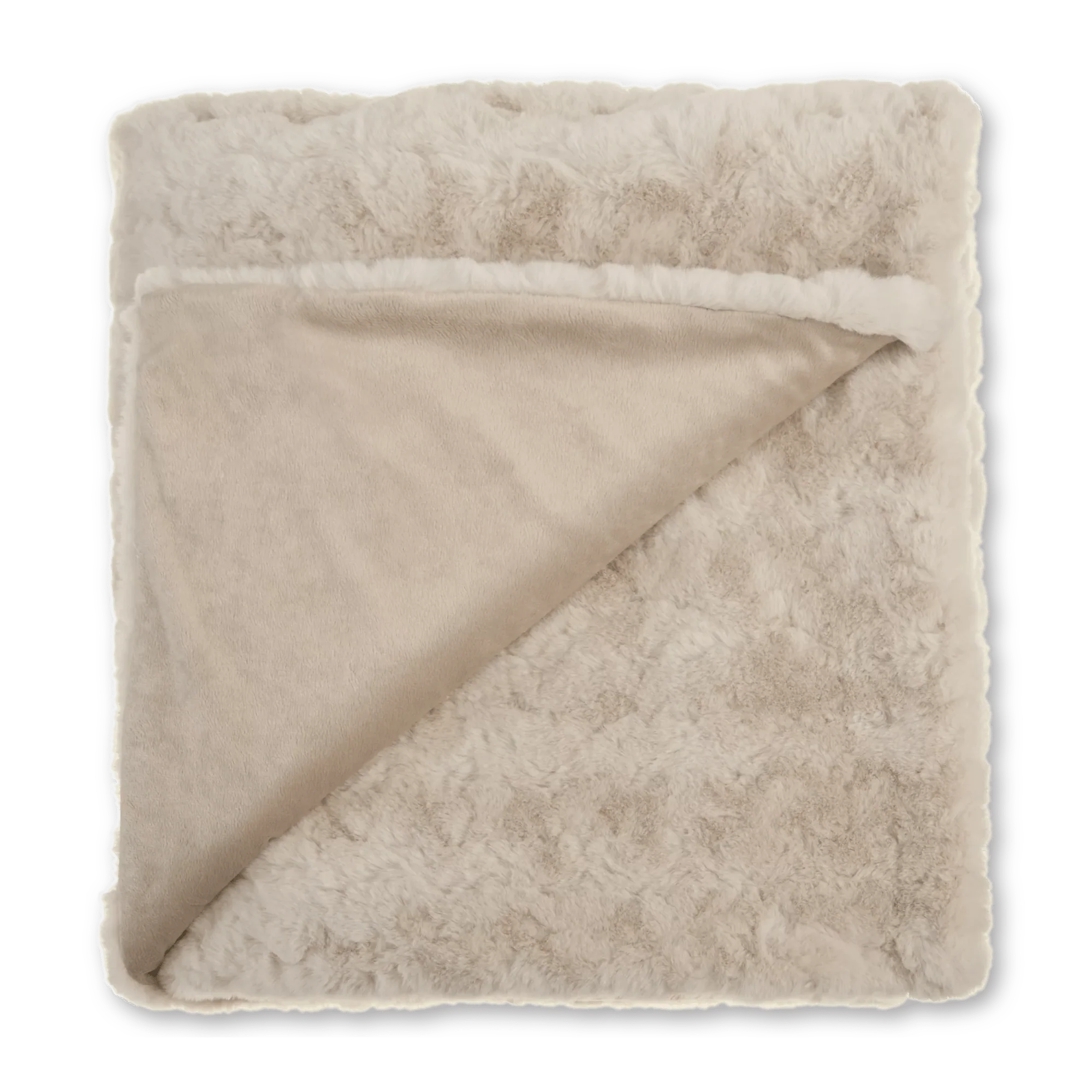 Oatmeal Sheep Faux Fur Throw