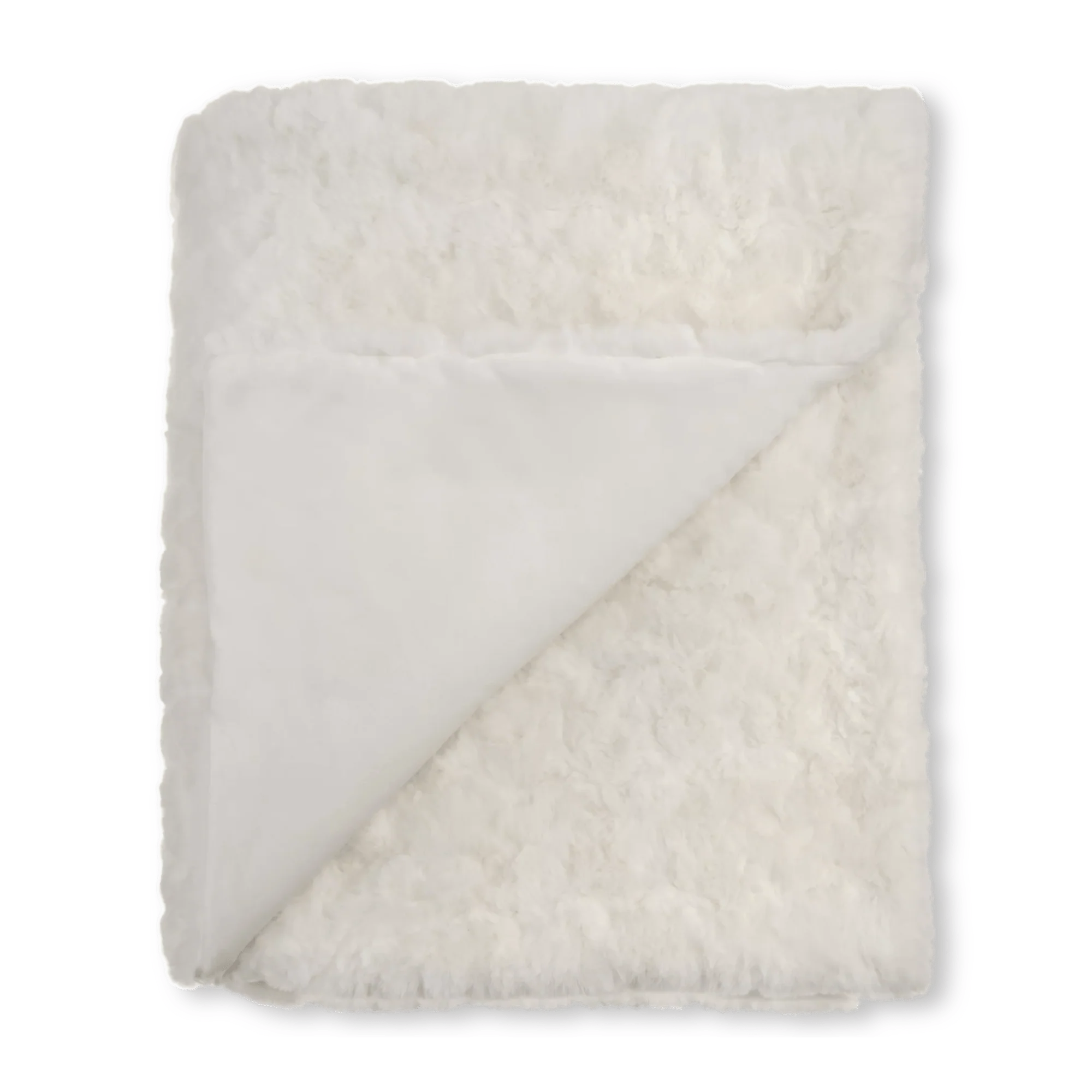 White Sheep Faux Fur Throw