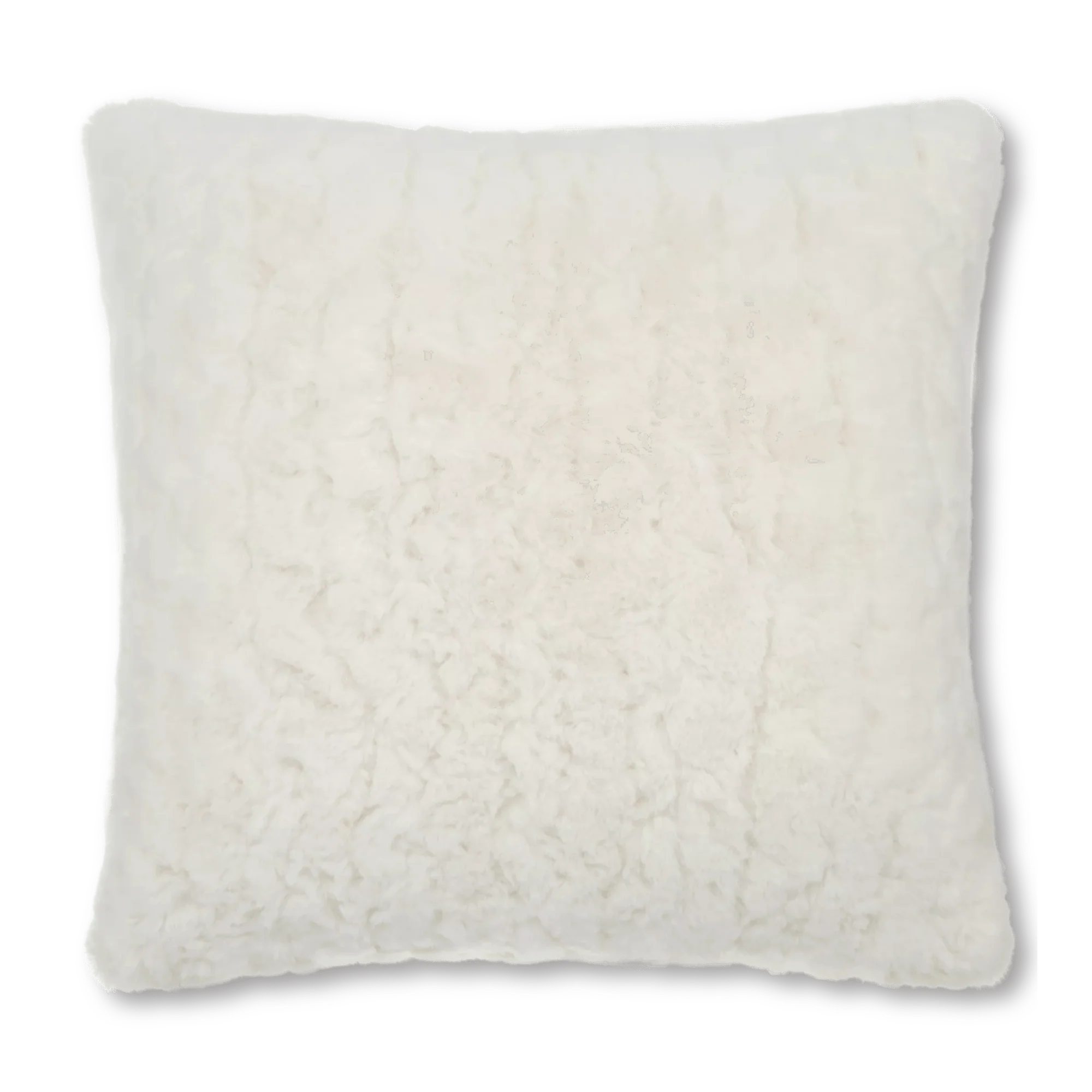 Off White Sheep Faux Fur Throw Pillow