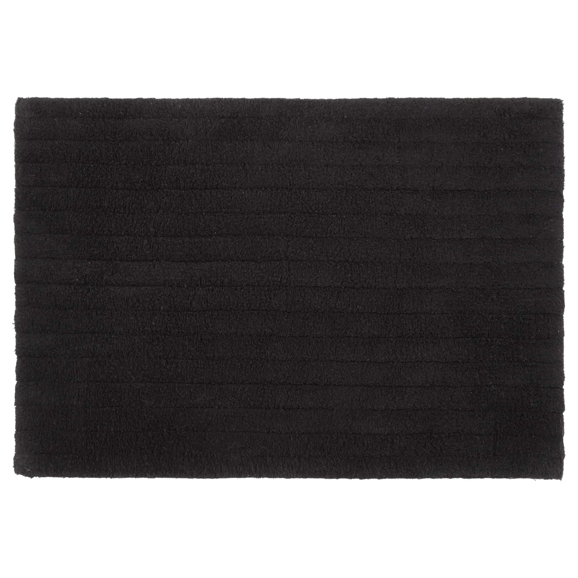 Soft and Absorbent Black Cotton Rug