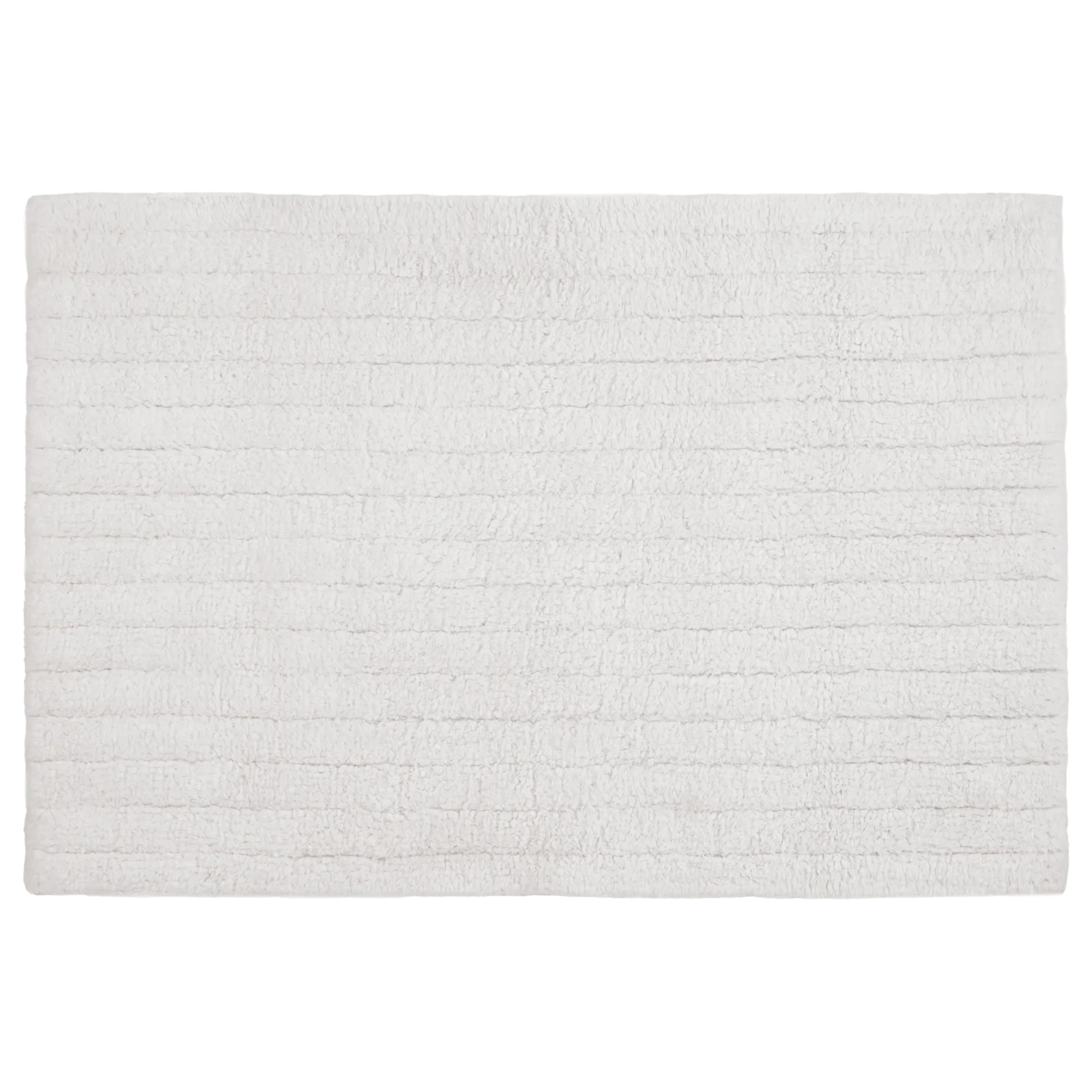 Soft and Absorbent White Cotton Rug