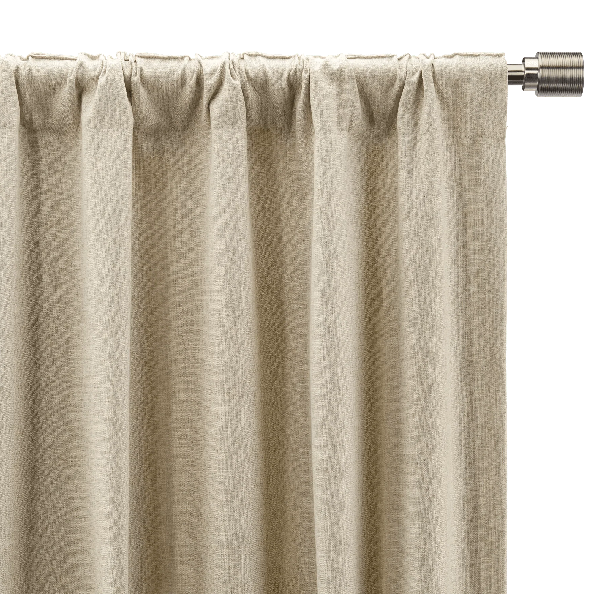Beige Taha Rod Pocket Back Tab Blackout Curtain - Image 3