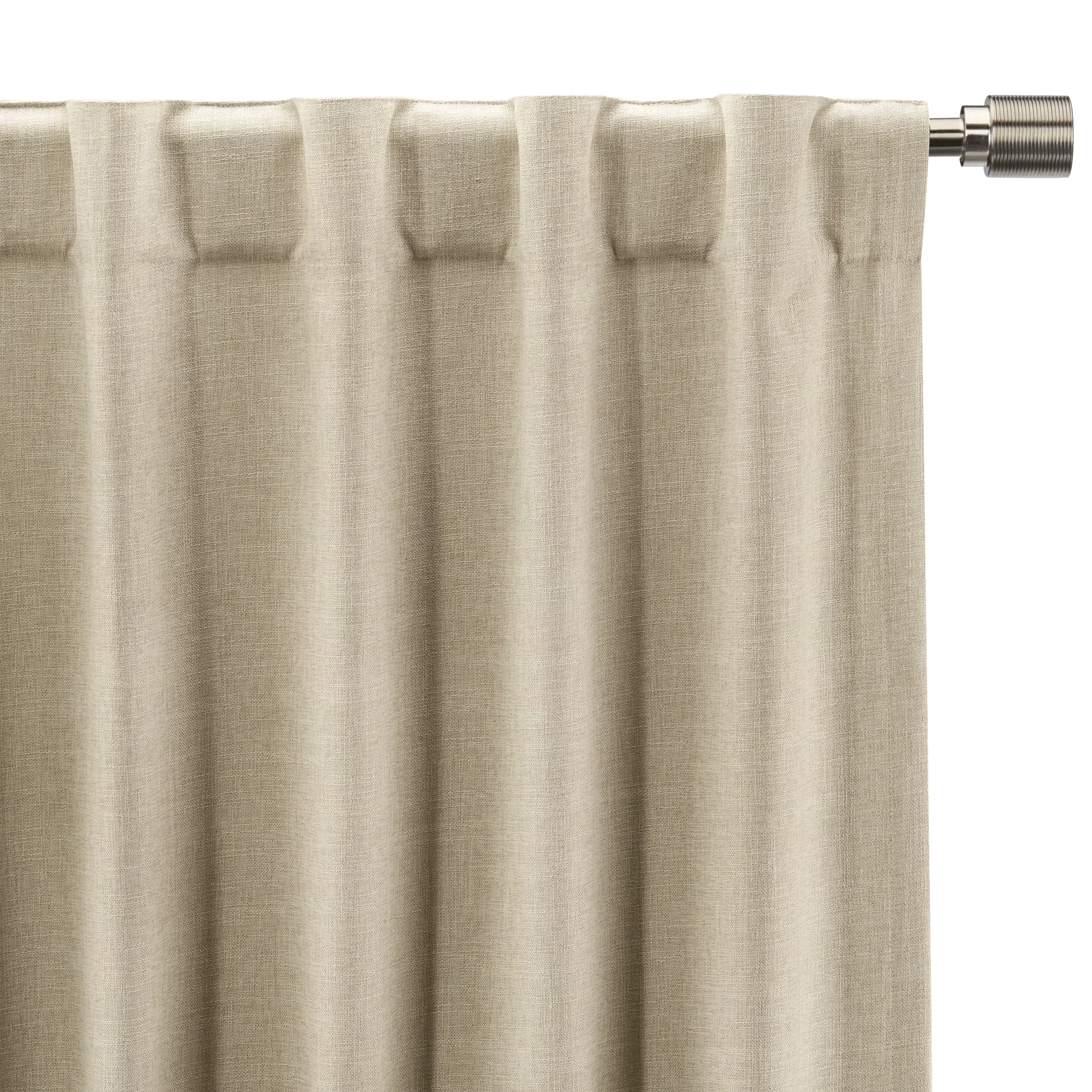 Beige Taha Rod Pocket Back Tab Blackout Curtain - Image 9