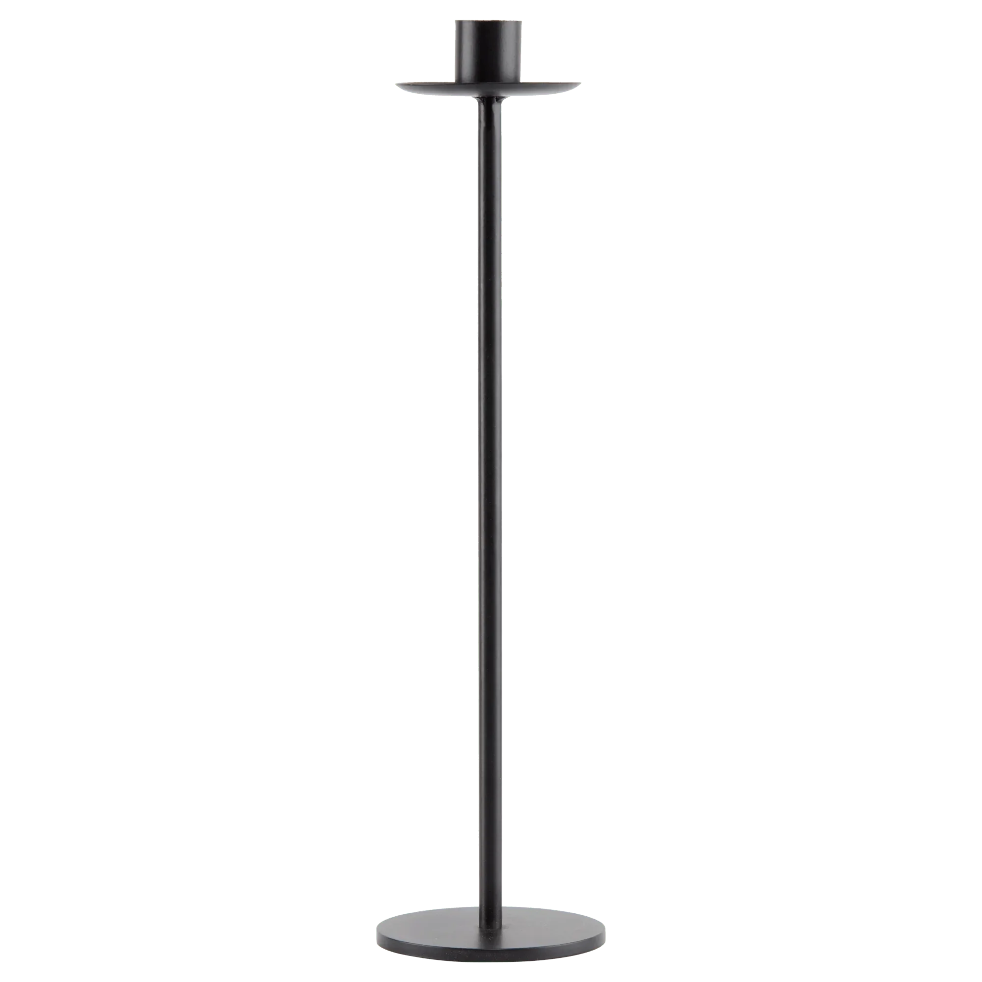 Tall Black Iron Taper Candle Holder
