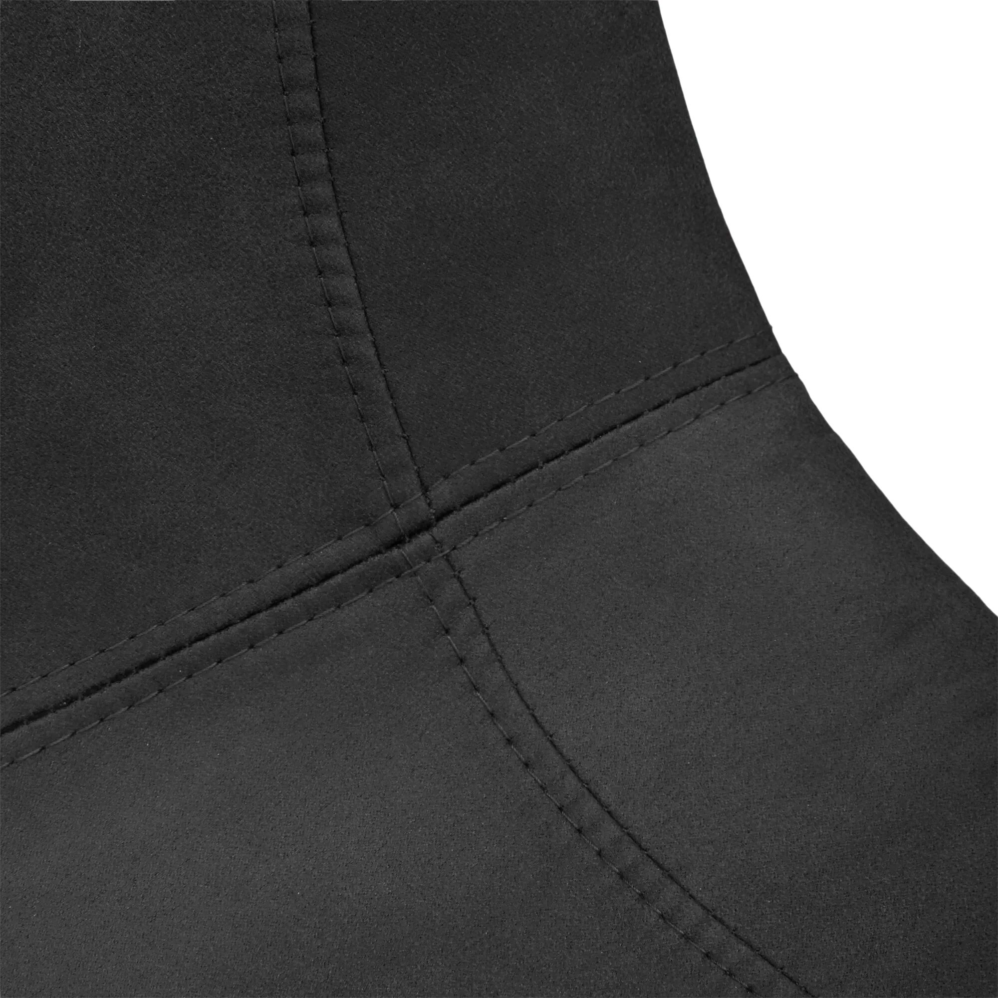 Black Textured Faux Leather and Metal Dining Chair - Image 5