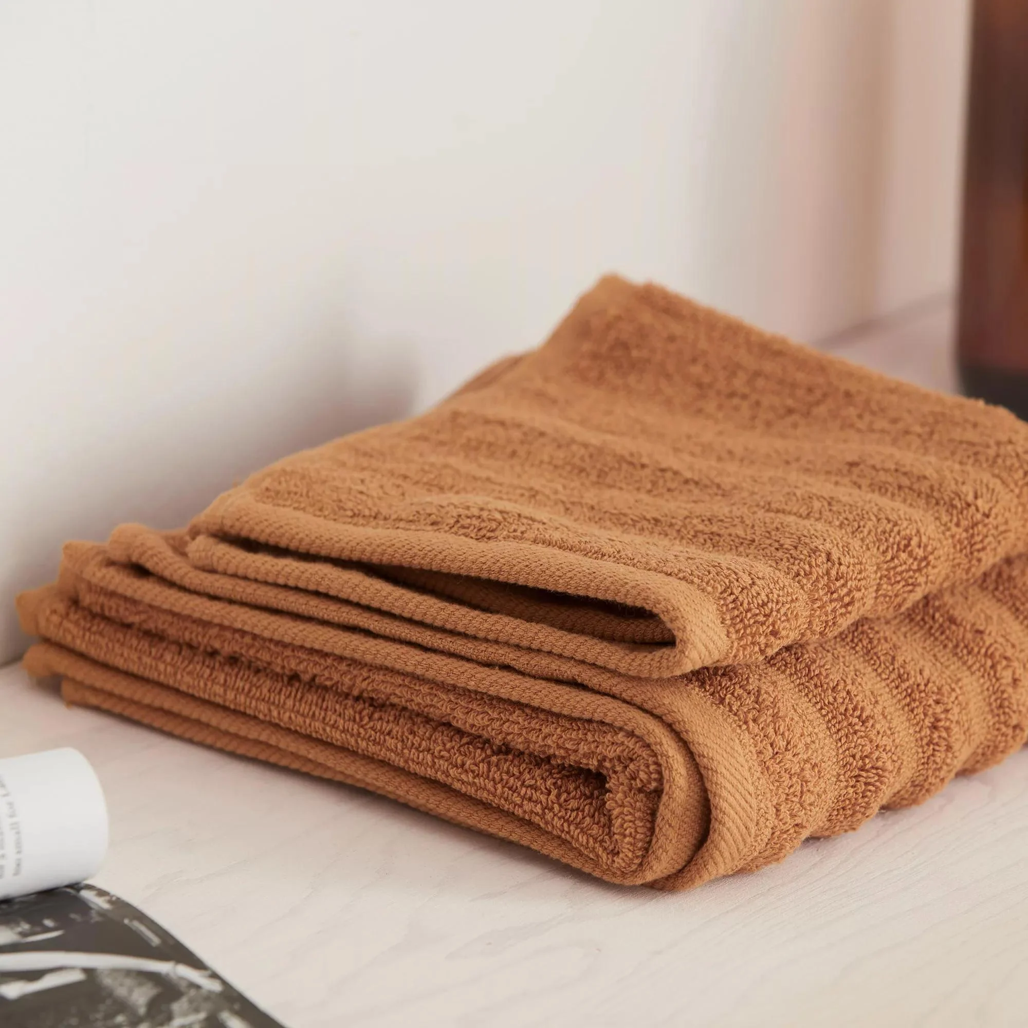 Cognac Textured Hand Towel - Image 5