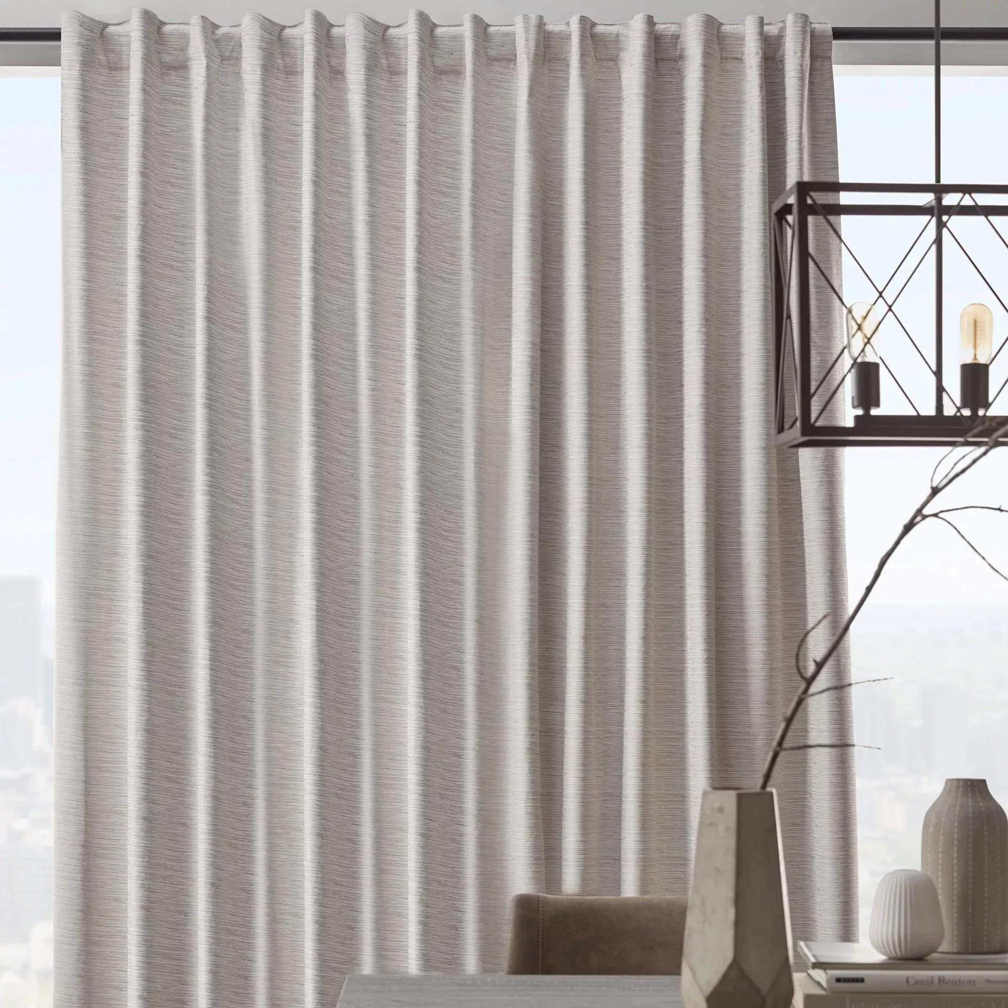 Ivory Toulouse Blackout Curtain with Hidden Backtab - Image 4