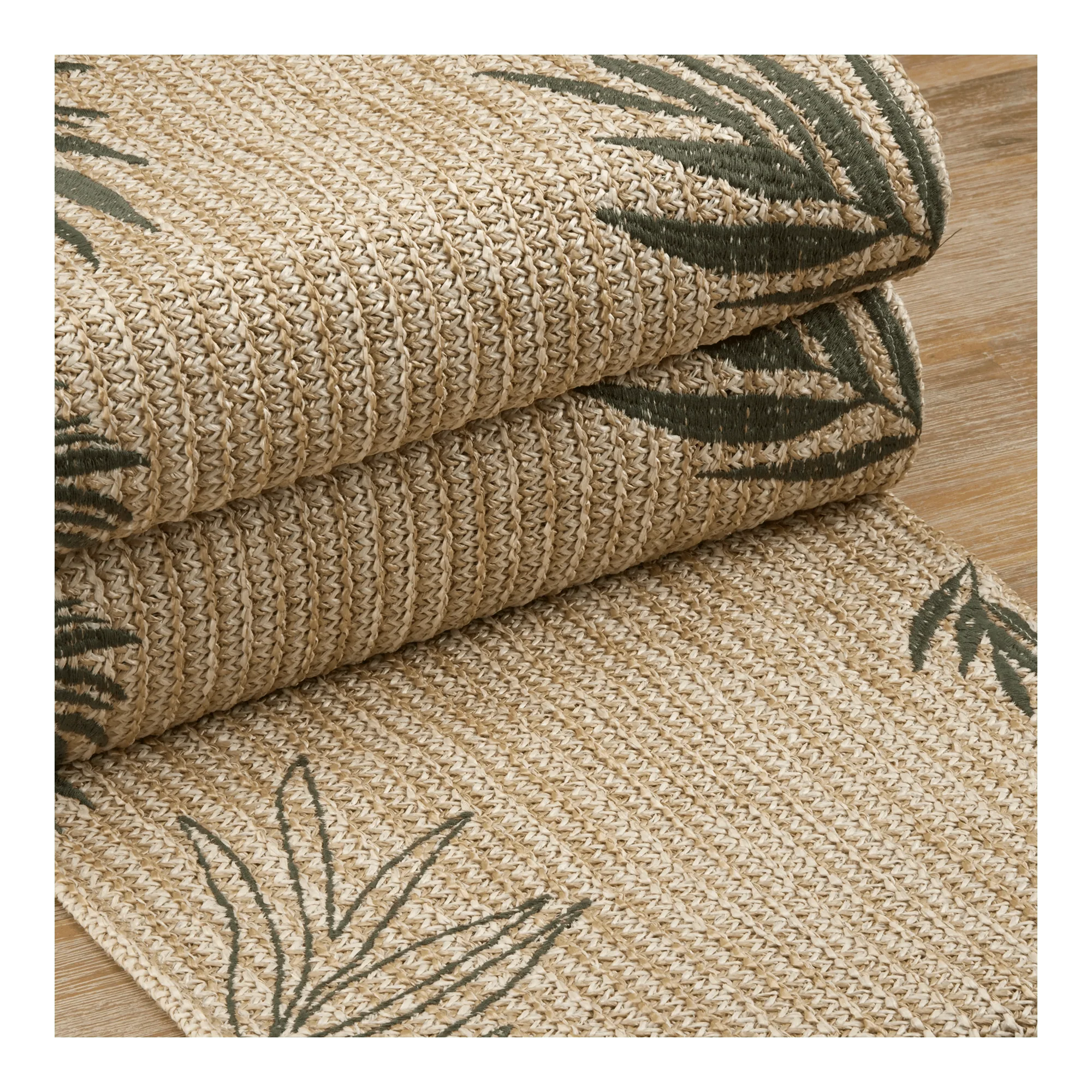 Tropical Leaves Outdoor Table Runner