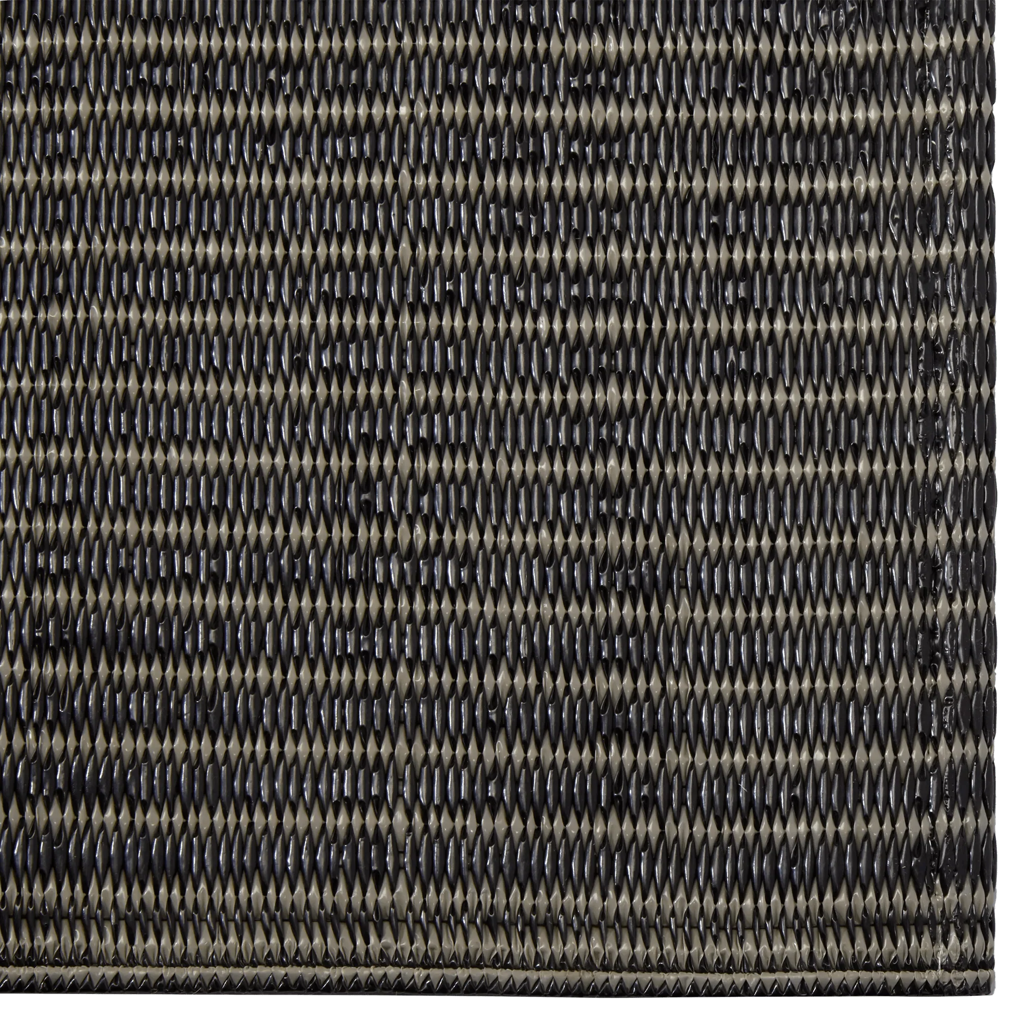 Two-Tone Black Outdoor Rug 5x7 - Image 2