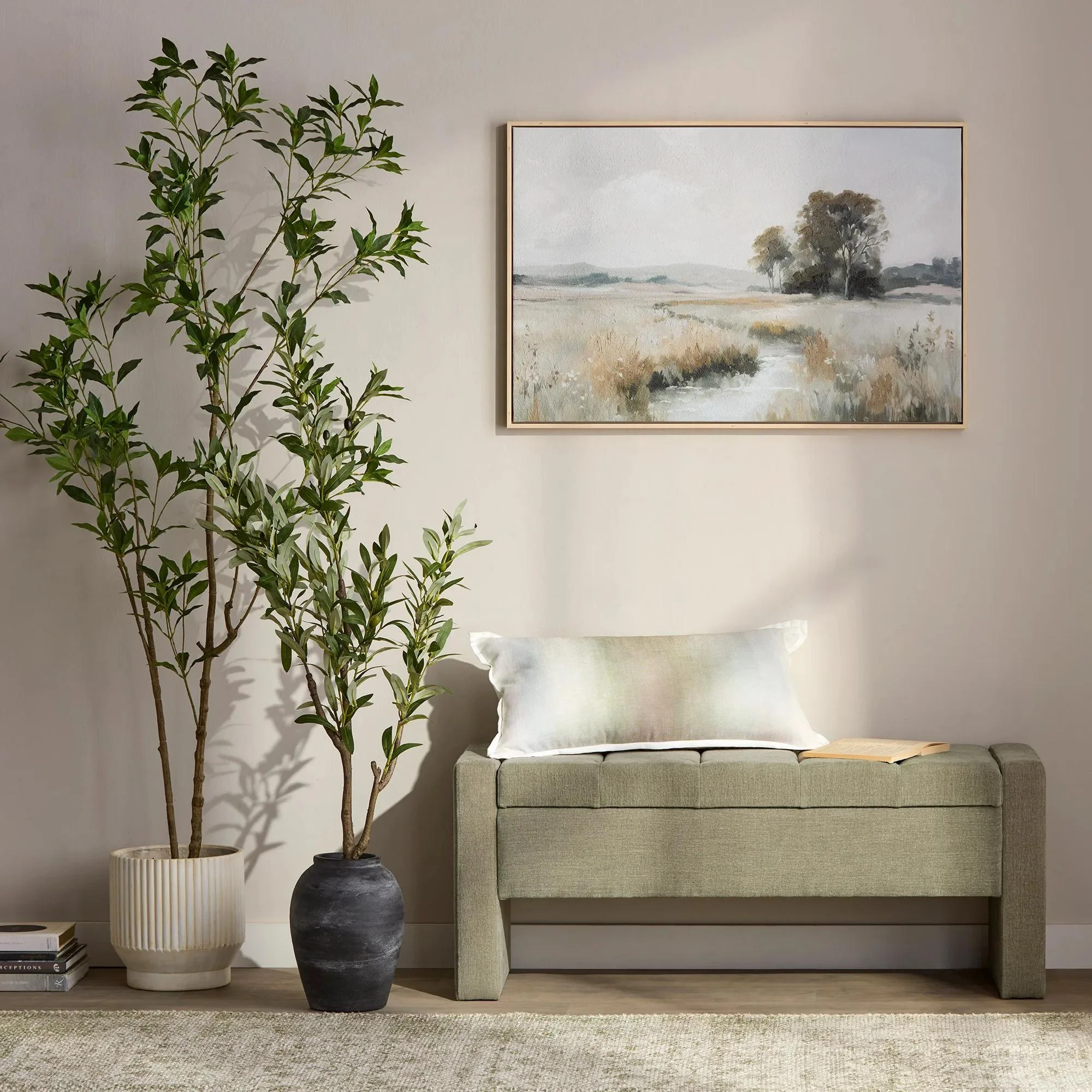 Artificial Olive Tree in Ceramic Vase - Image 5