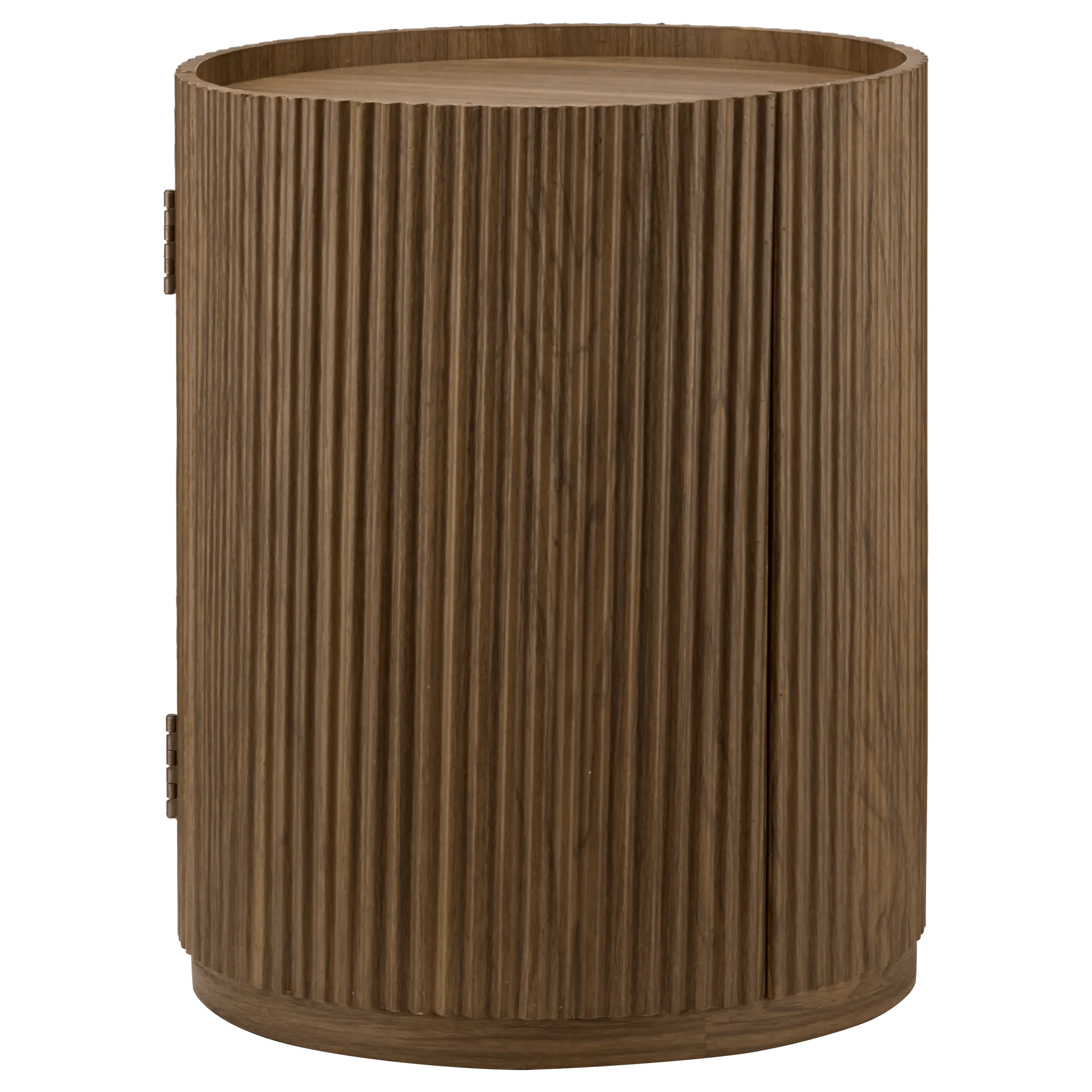 Walnut Side Table with Hidden Storage
