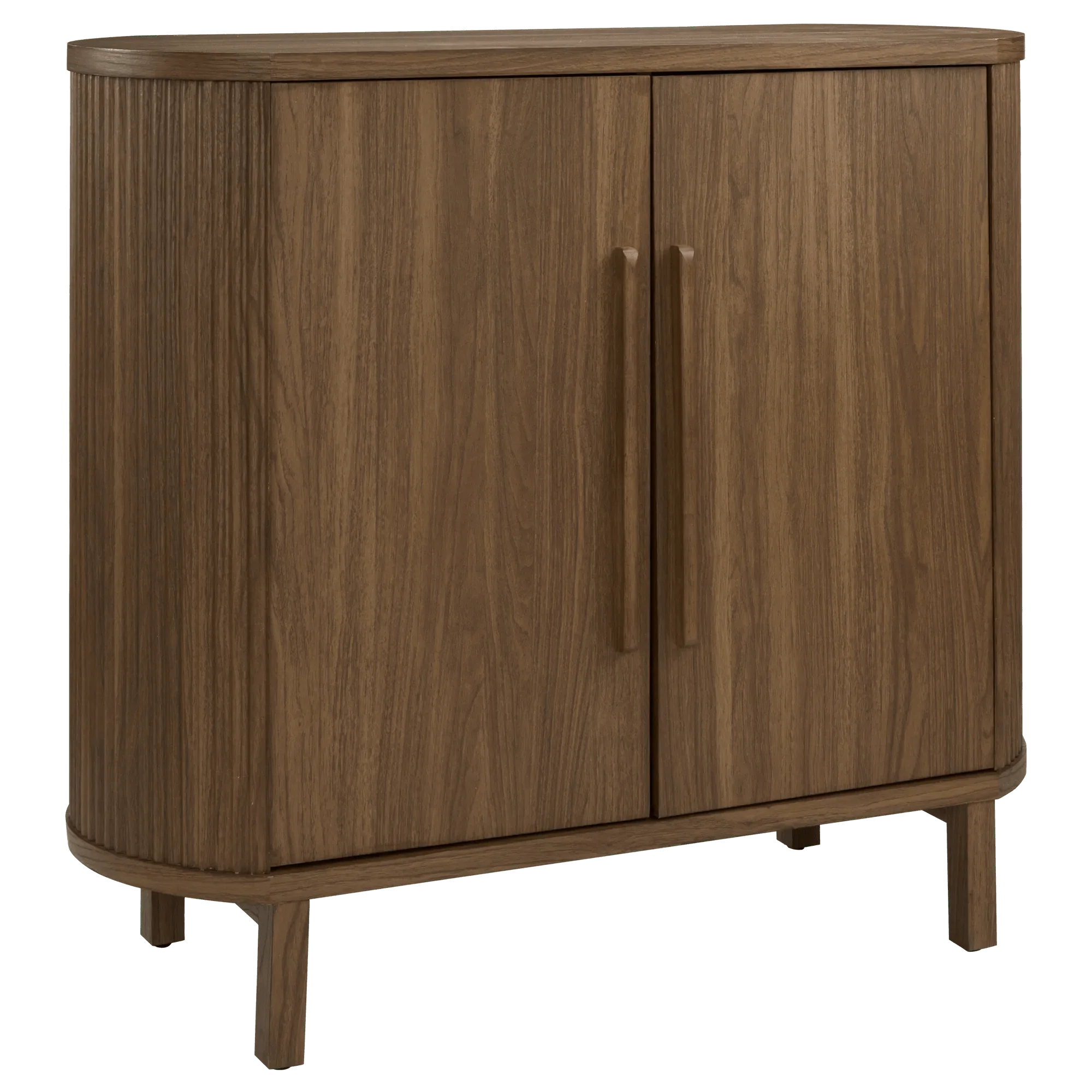 Walnut Veneer Buffet With Two Doors