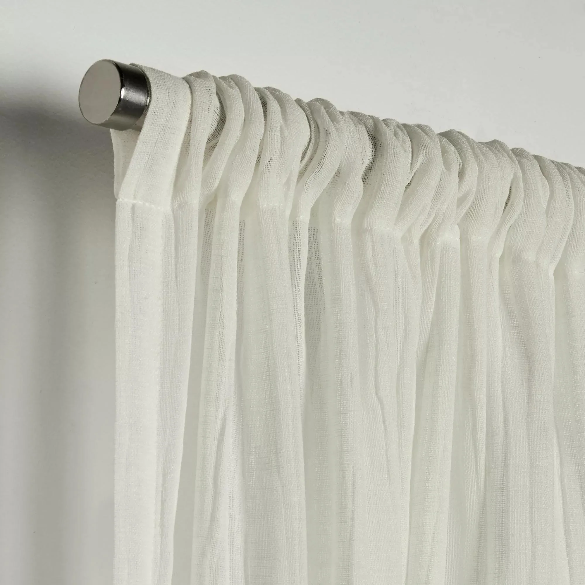 White Wavy Sheer Curtain - Image 2
