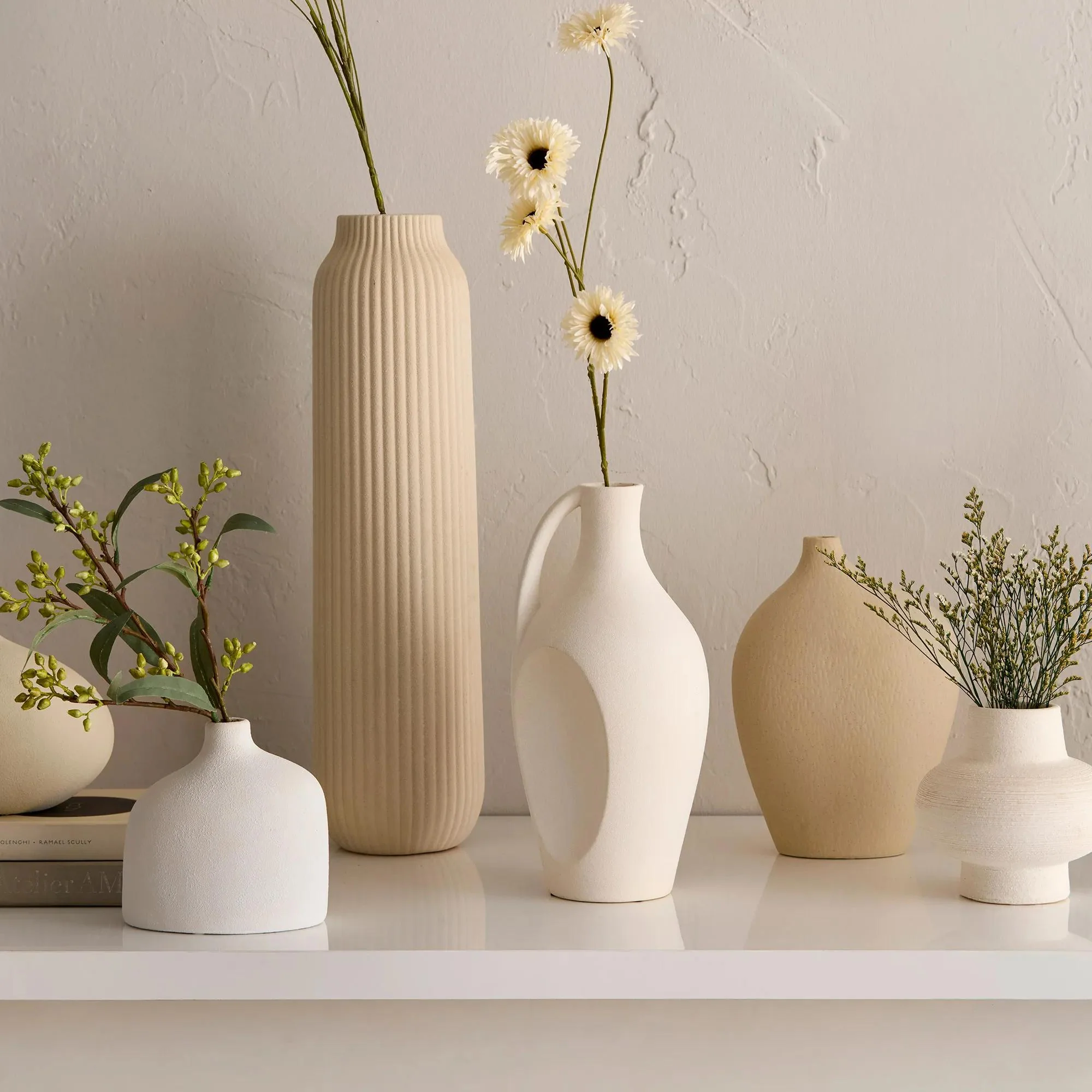 Ceramic Engraved Floor Vase - Image 8