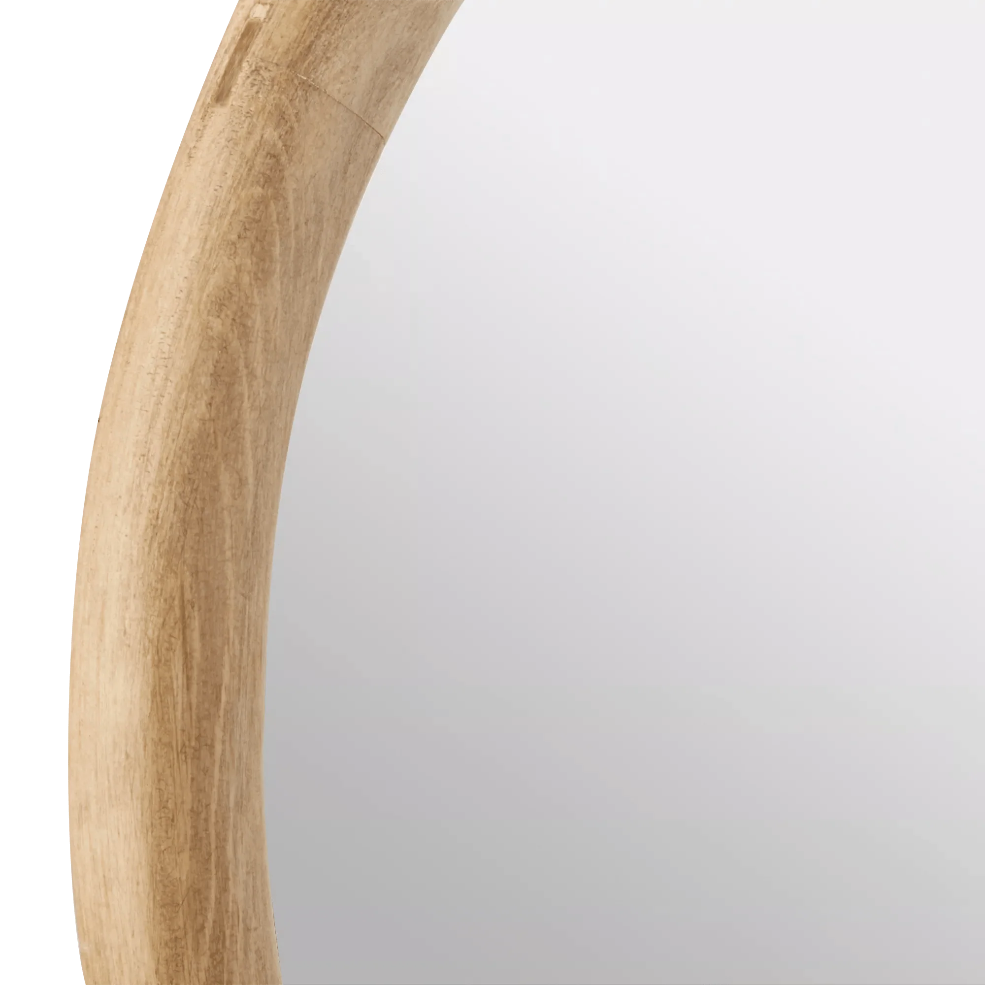 Wood Framed Oval Mirror - Image 2