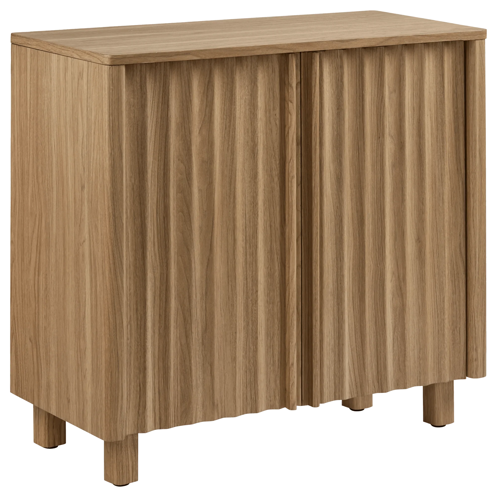 Wood Sideboard with Ribbed Doors